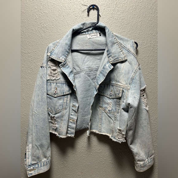 Distressed Denim Jacket - Picture 1 of 4